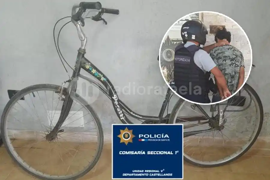 Robó una bicicleta, la policía comenzó a seguirlo y quiso huir