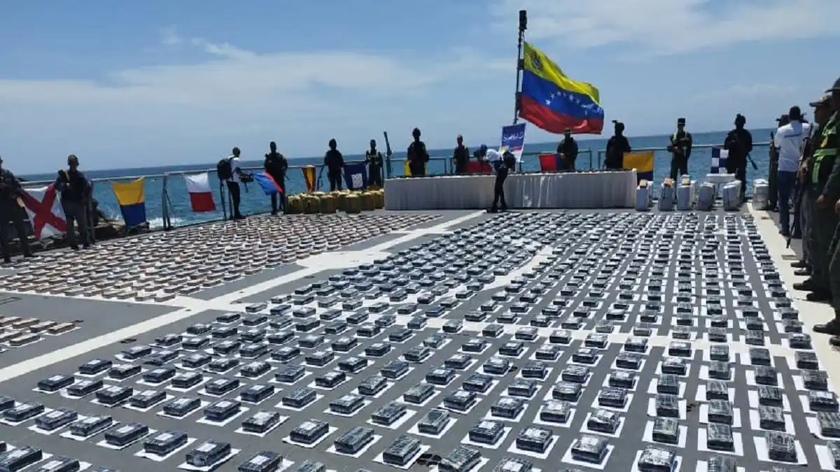 Armada venezolana y Francia incautan más de 1.700 kilos de cocaína
