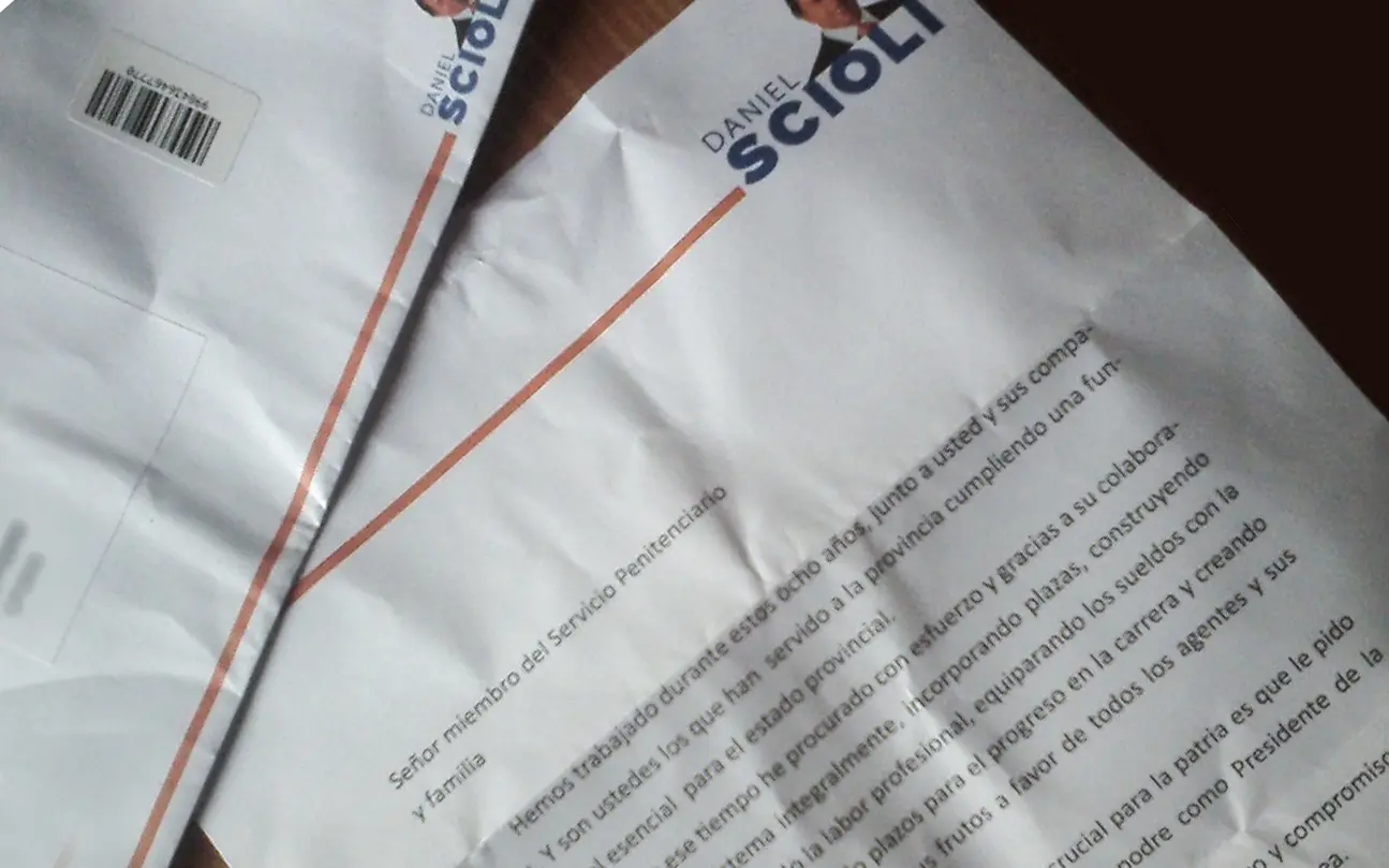 Scioli envió carta pidiendo el voto a empleados del Servicio Penitenciario