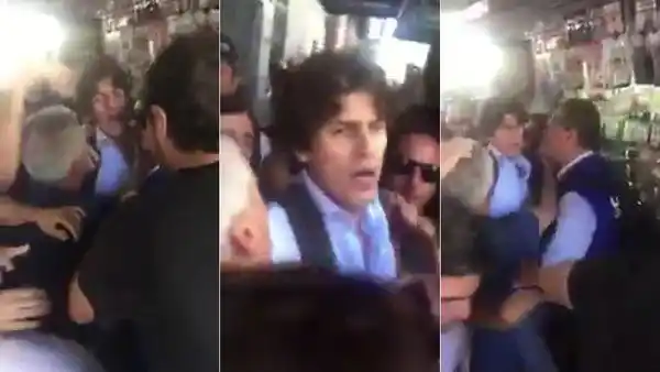 Lousteau fue agredido por una manifestación del gremio bancario