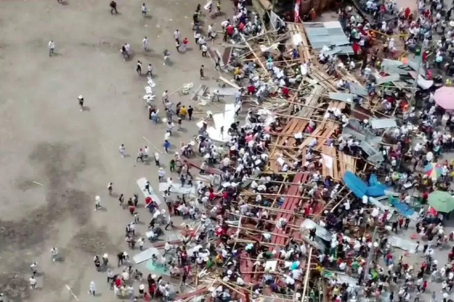 Impactante: heridos y muertos en Colombia tras el derrumbe de una tribuna en una plaza de toros