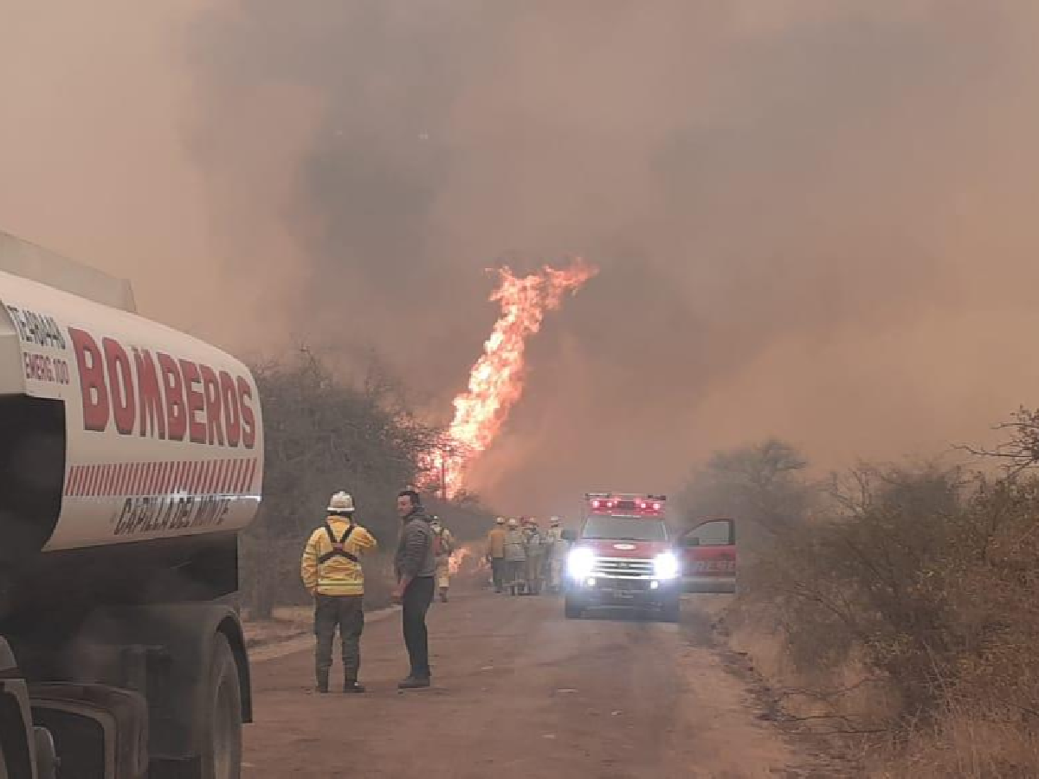 Por los incendios en Punilla hay un hombre detenido