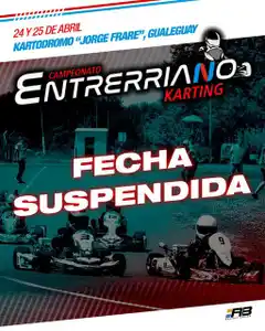 Karting entrerriano: suspendidas las pruebas y la 3a. fecha