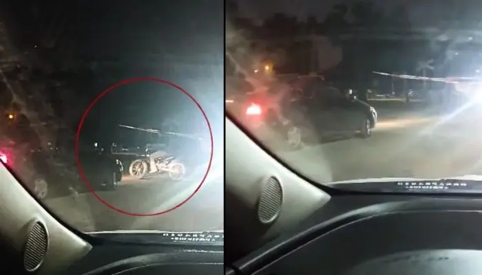 Tres motos pasaron con la barrera baja