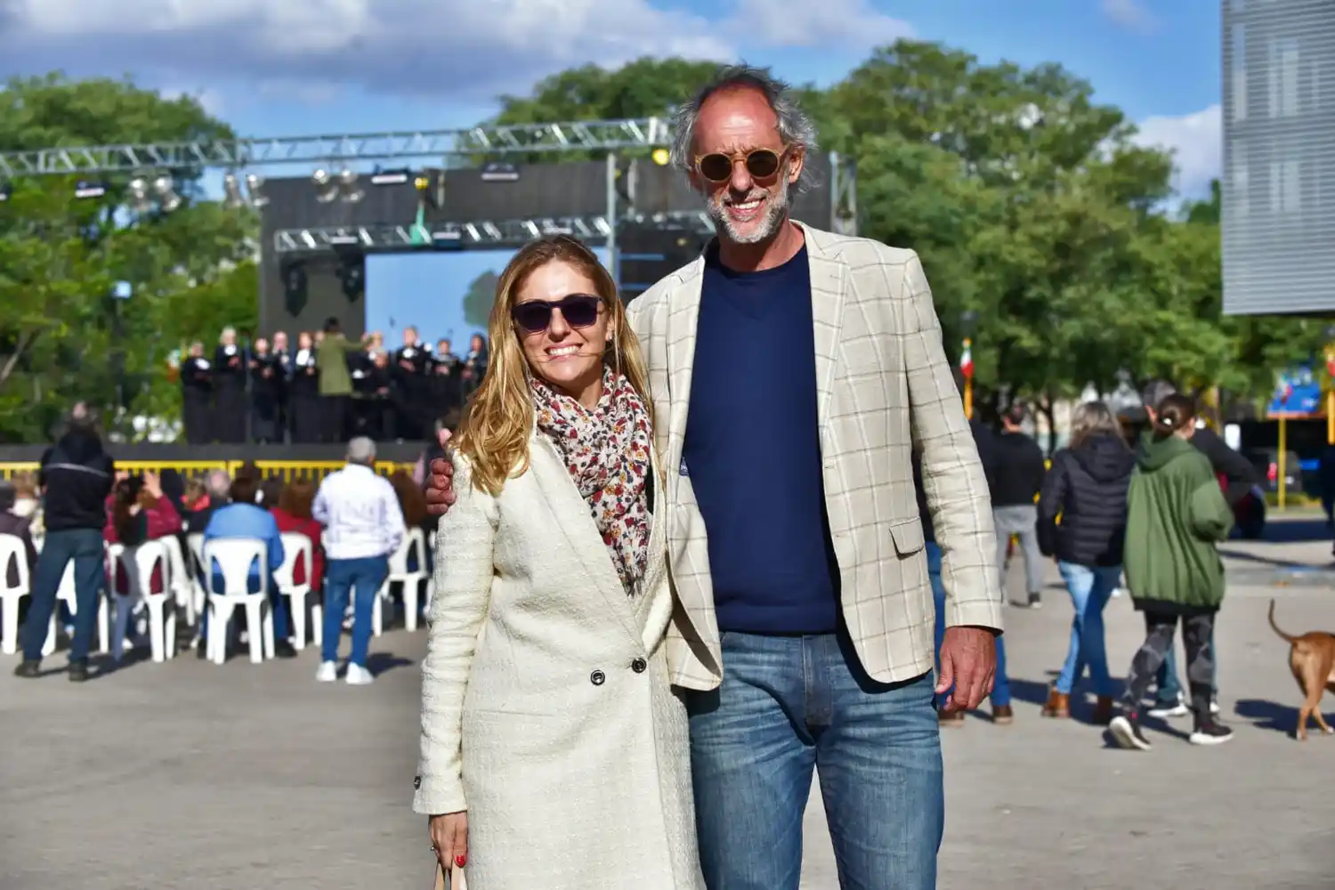 “Este fin de semana, la Cívica fue una plaza italiana”, expresaron Giulia Campeggio y Fernando Lorenzatto.