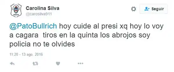 Detienen a sargento de la Policía Bonaerense por amenazar a Macri por Twitter