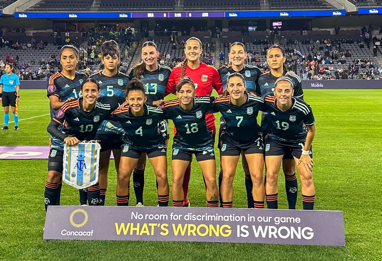 Núñez, titular en el 1-5 de Argentina con Brasil
