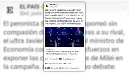 "Massa impuso su agenda" y "Milei no pudo": qué dijo la prensa internacional el debate presidencial