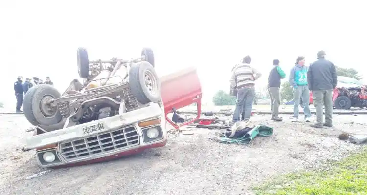 Tres heridos tras choque y vuelco en la Ruta 9 trasladados al Hospital