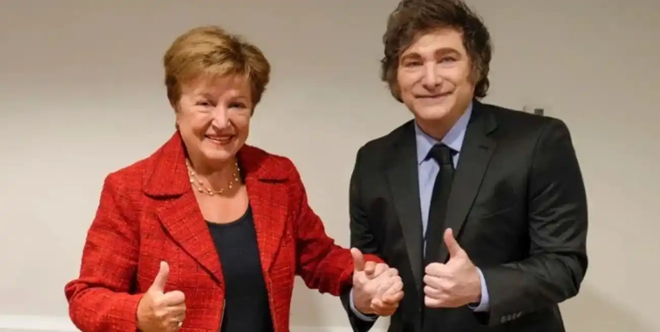 Milei y Kristalina Giorgieva en una imagen de archivo.
