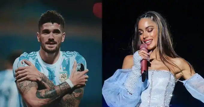 Rodrigo De Paul le dedicó una storie a Tini Stoessel