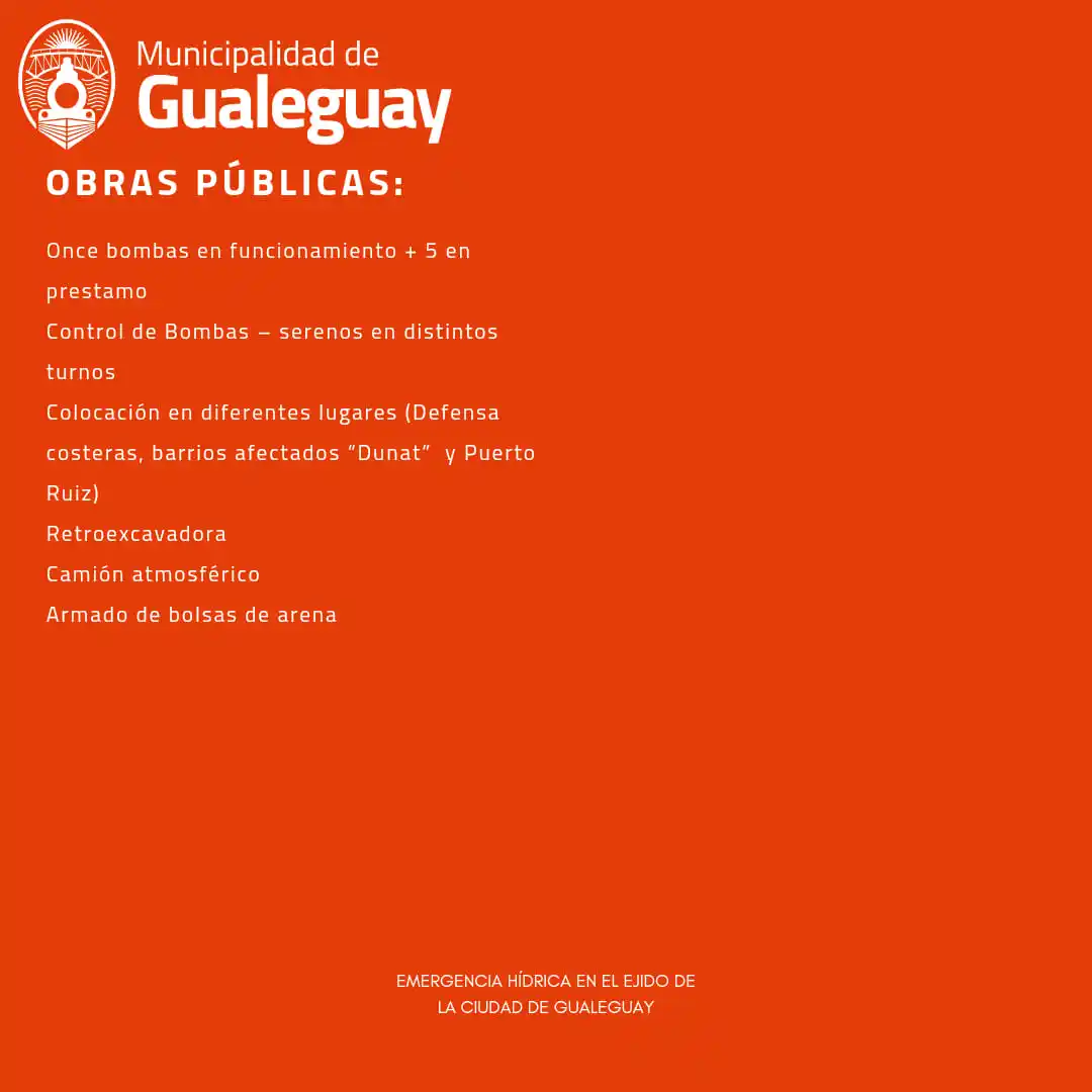 La municipalidad brindó un informe sobre la situación y el trabajo en la emergencia