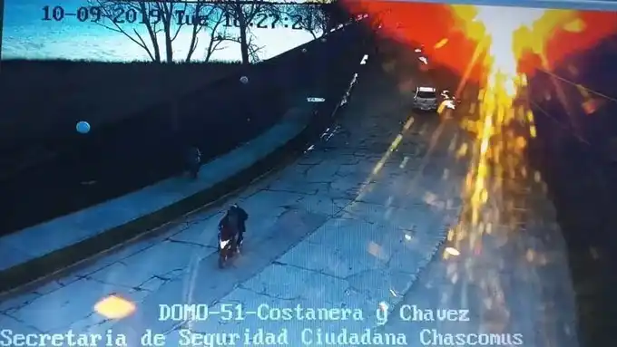 Las cámaras captaron cómo el acusado llevó a Navila en moto a su muerte