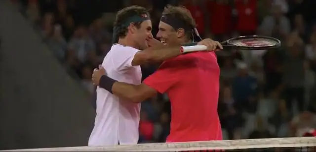 Federer y Nadal jugaron en Sudáfrica el partido de mayor convocatoria de la historia del tenis