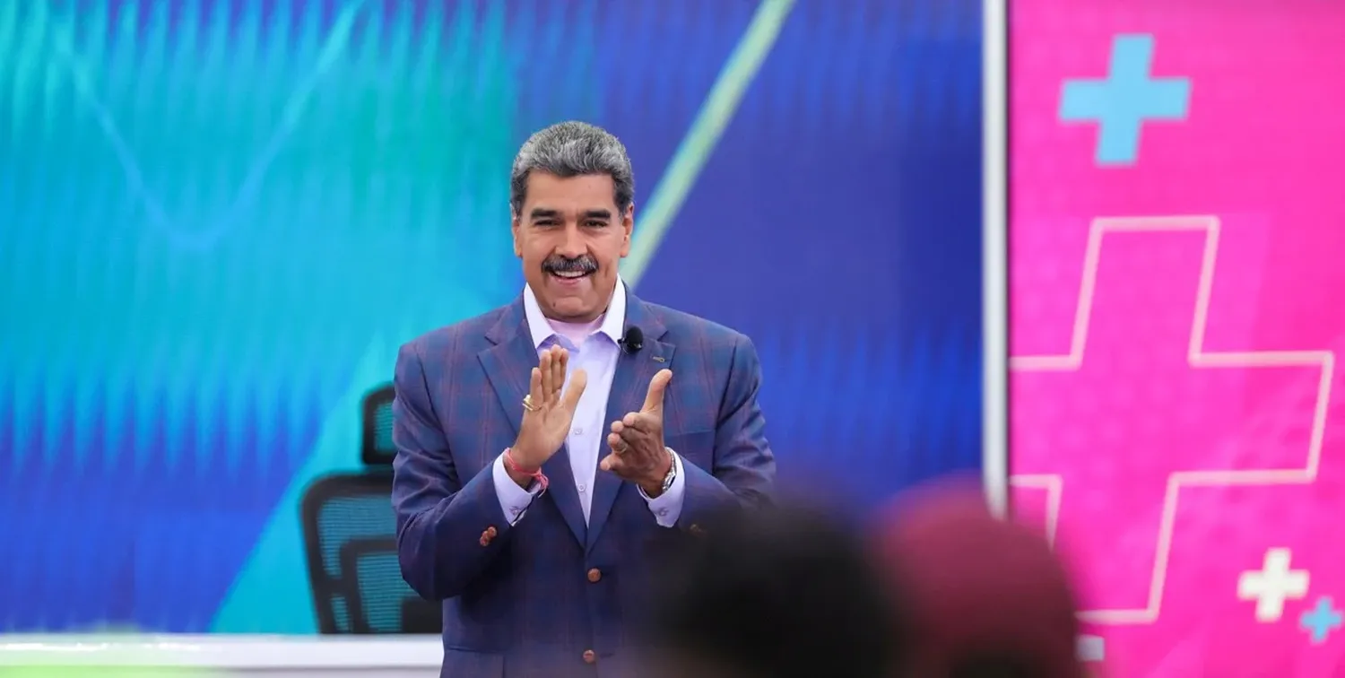 Nicolás Maduro este lunes en el programa "Con Maduro+,". Crédito: Marcelo Garcia/Palacio de Miraflores