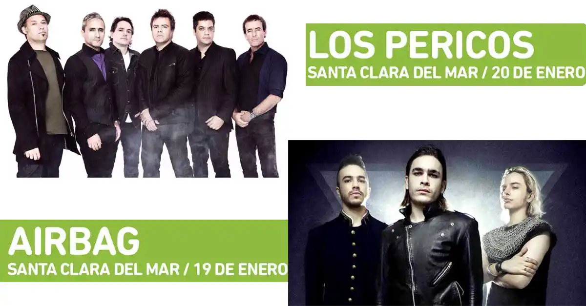 AcercArte: Airbag y Los Pericos estarán en Santa Clara del Mar