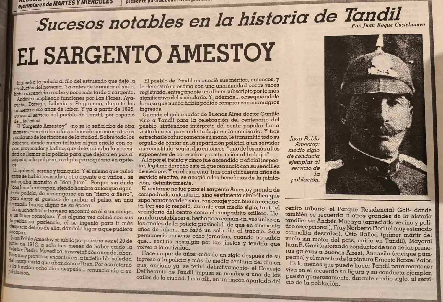 El sargento Amestoy