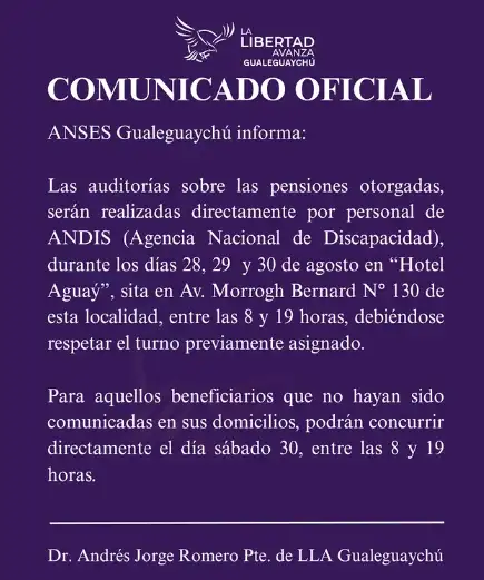 comunicado discapacidad
