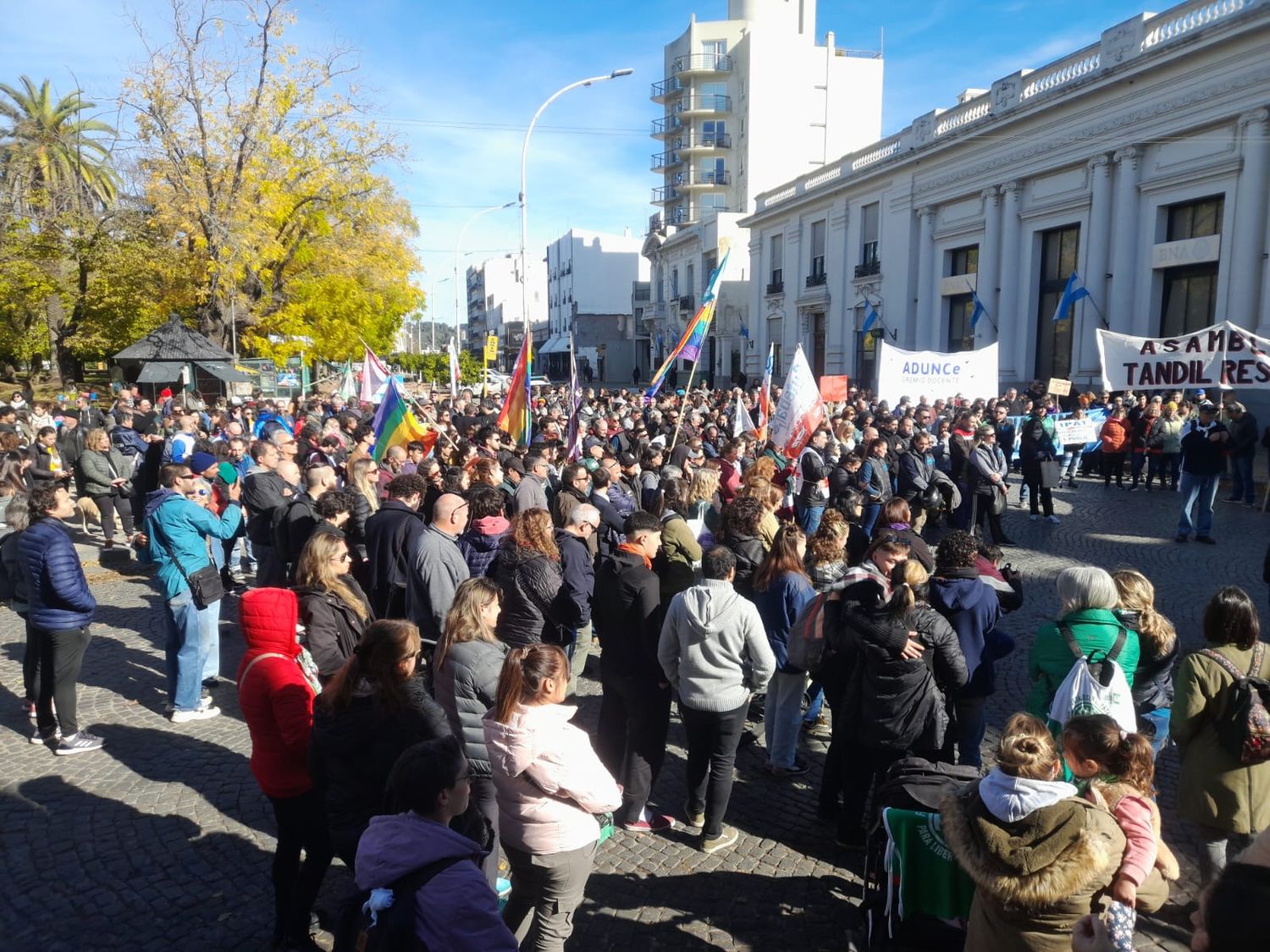 El primer paro general con movilización se realizó el 24 de enero.