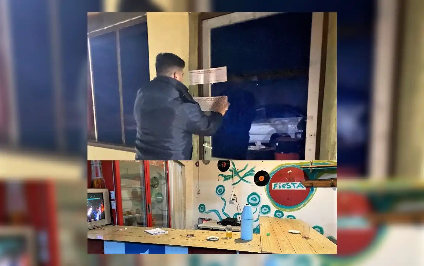 Otro bar de copas clausurado, en Frers casi Naón