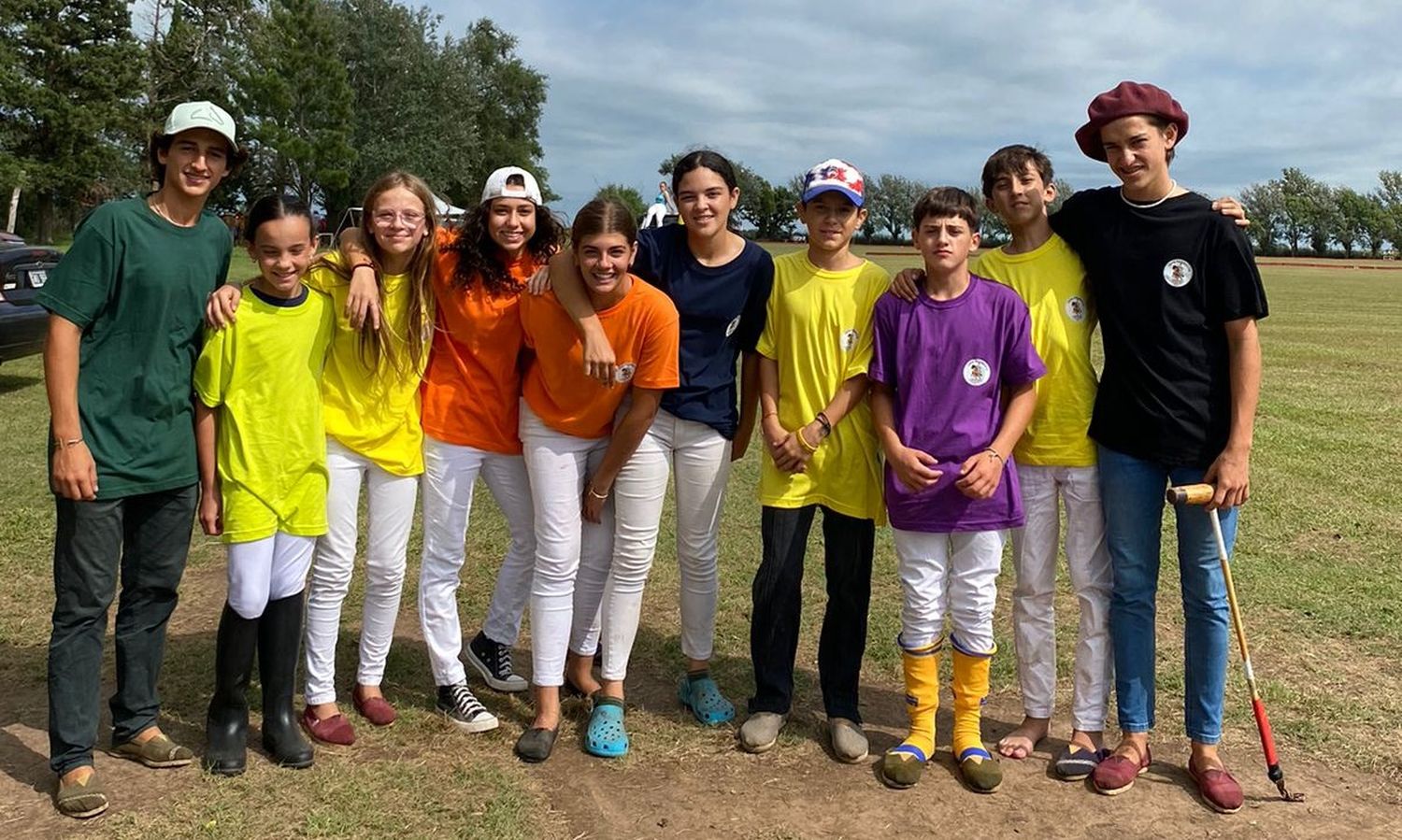 Los jugadores de la escuela de polo del Jockey Club.