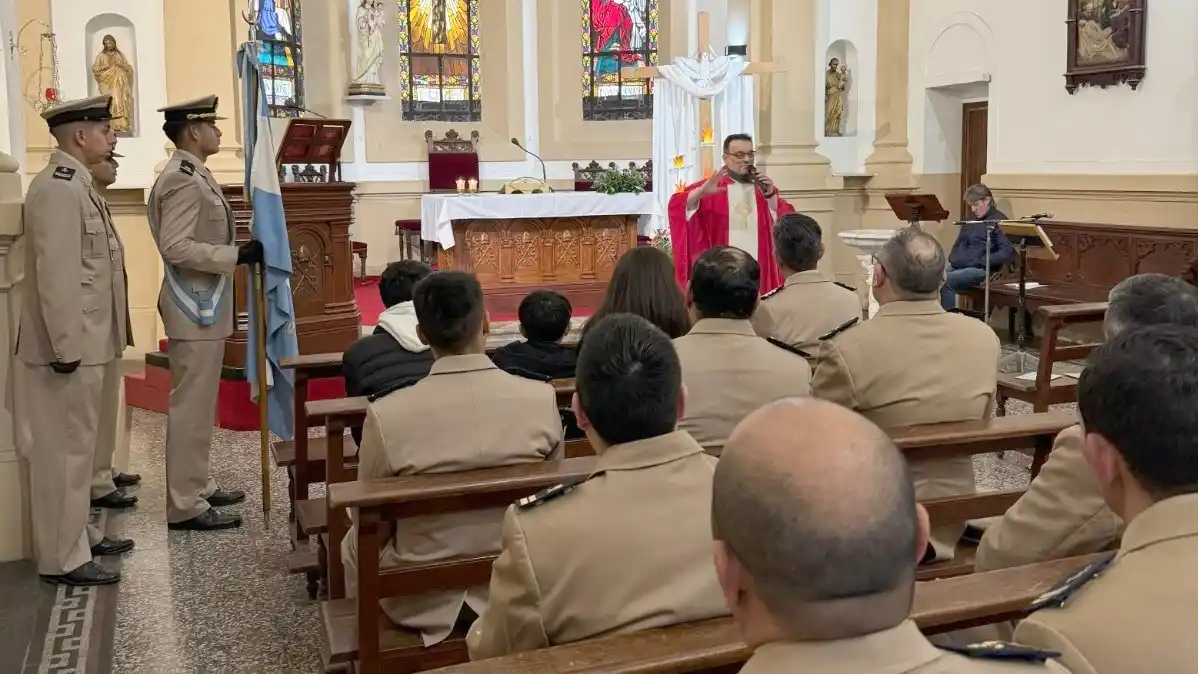 Misa en acción de gracias. Se efectuó en la parroquia de Quequén