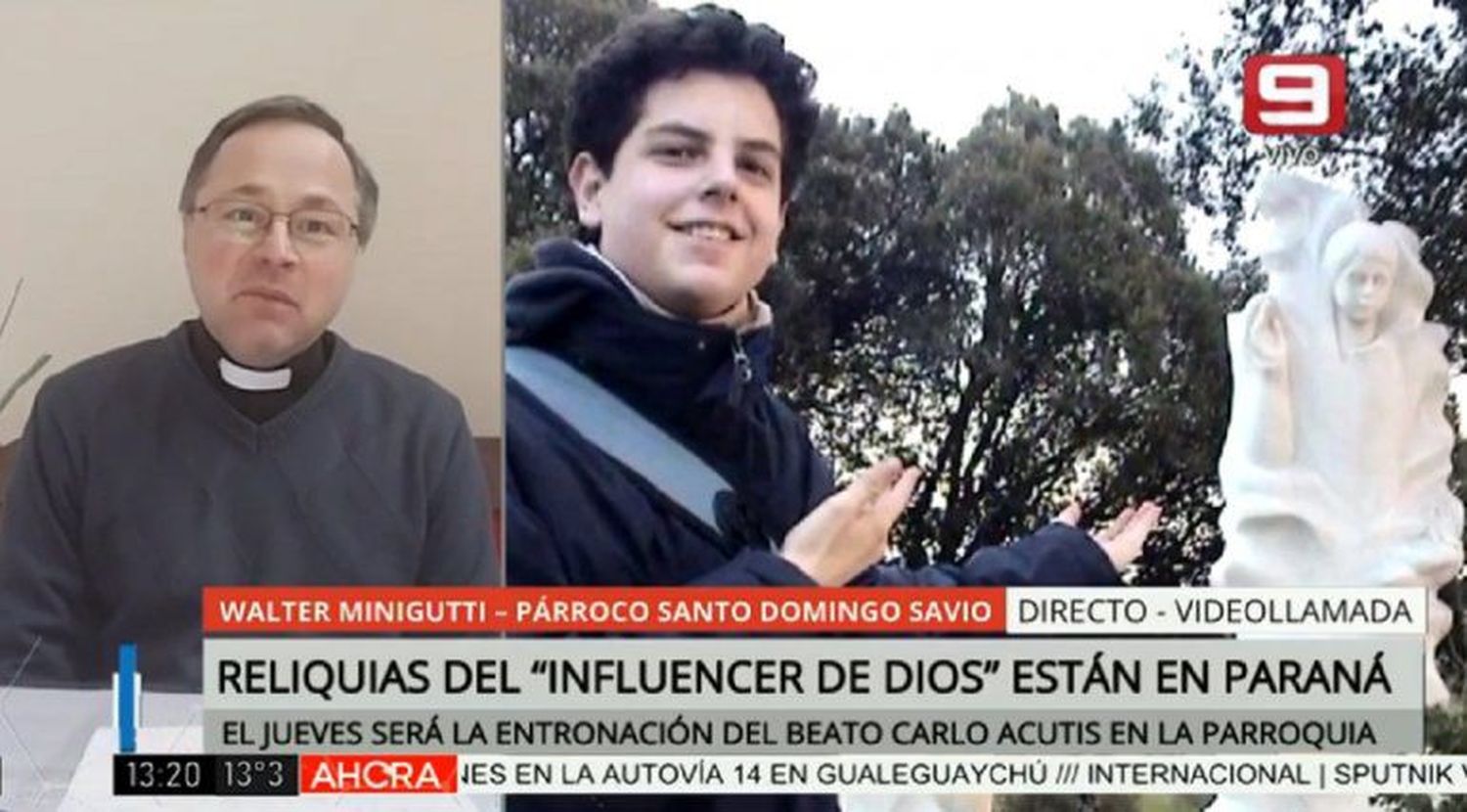 Llegan a Paraná reliquias de Carlo Acutis, conocido como el "Influencer de Dios"