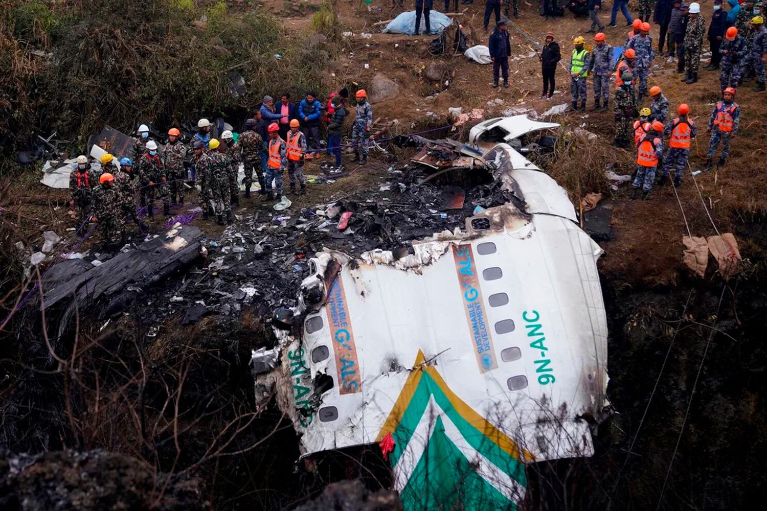 El avión se estrelló en el Aeropuerto Internacional de Tribhuvan en Katmandú, la capital de Nepal.