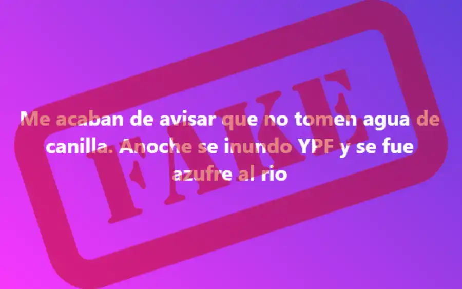 Fake news en medio del temporal de Berisso, Ensenada y La Plata: No hay azufre en el agua