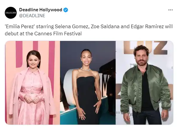 Ya las publicaciones destacan la película con Édgar Ramírez. Foto X