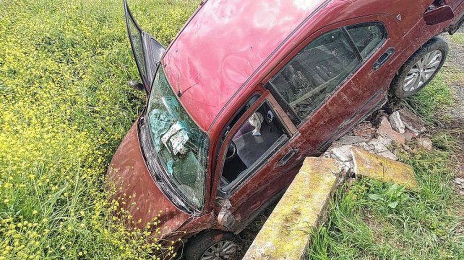 Tremendo despiste y vuelco cerca de Gualeguay