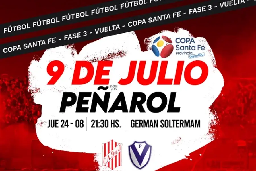 9 de Julio-Peñarol por el pase en la Copa Santa Fe