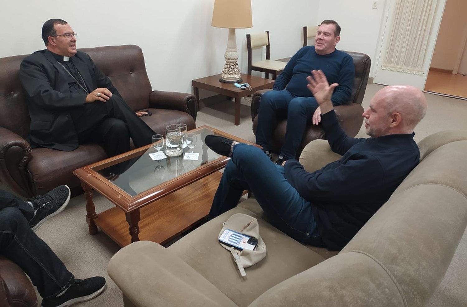 El Obispo Mestre recibió a Rodríguez Larreta y Guillermo Montenegro