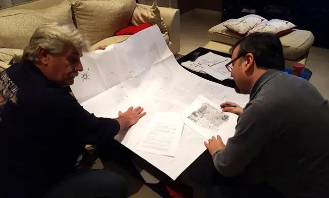 Manasali y Pitronaci, en una de las reuniones por los límites.