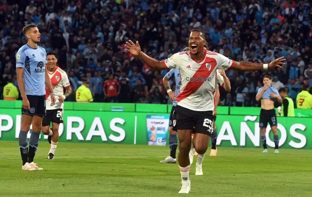 River le ganó agónicamente a Belgrano