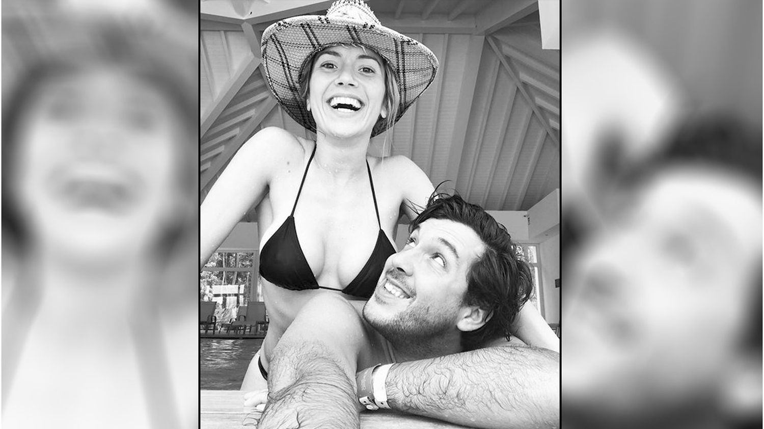 Laurita Fernández, hot en la pileta con un amigo de Fede Bal