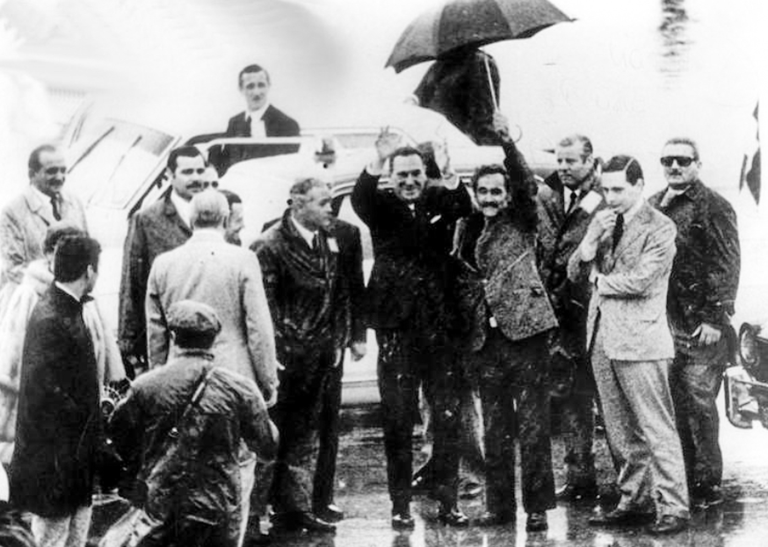 Juan Domingo Perón vuelve al país tras 17 años de exilio. Foto NA: INSTITUTO NACIONAL JUAN DOMINGO PERÓN