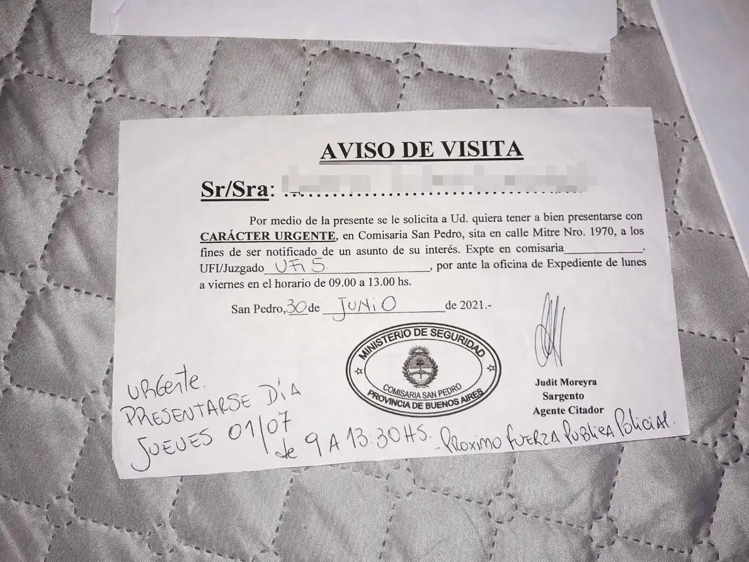 La última citación a la joven que denunció los abusos de los que fue víctima cuando era una nena llegó en 2021.