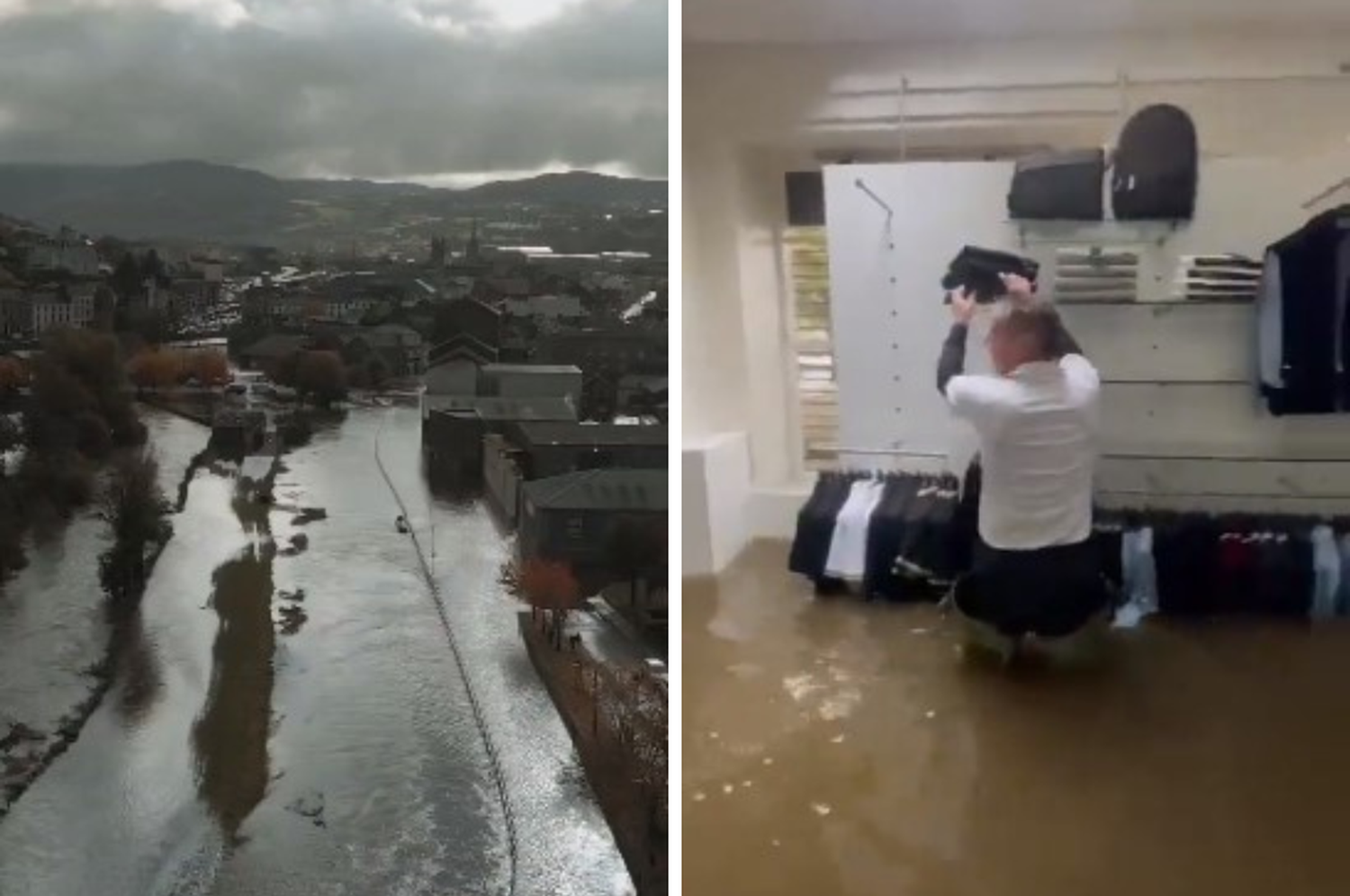Lluvias torrenciales y fuertes vientos por la tormenta Ciarán