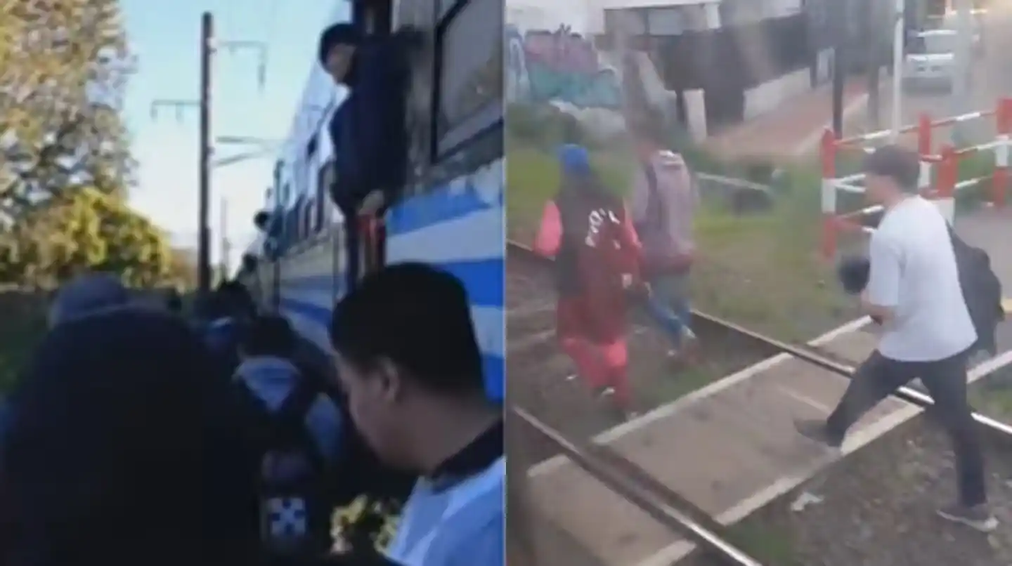 Los trenes del AMBA circulan a 30 km/h por protesta gremial: caos en las estaciones y pasajeros caminando por las vías