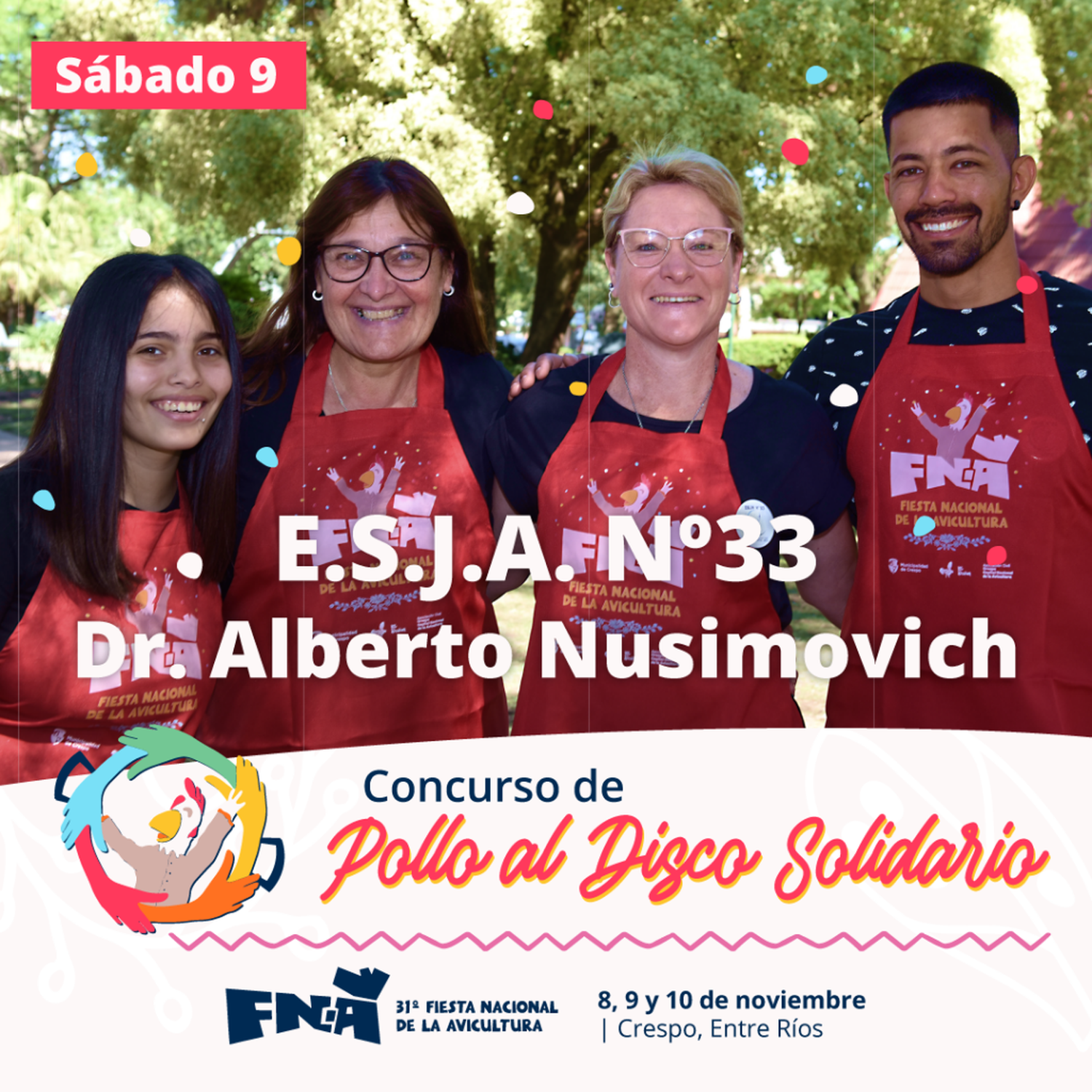 Pollo al disco solidario FNA 2024