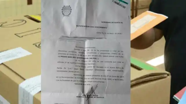 PASO: vecinos de Firmat recibieron multas “truchas” por no ir a votar