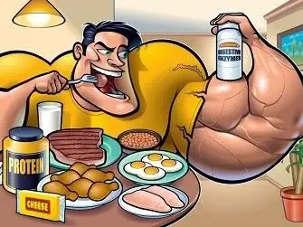 Ilustración que representa el consumo de anabólicos y suplementos asociados a la presion por el cuerpo ideal