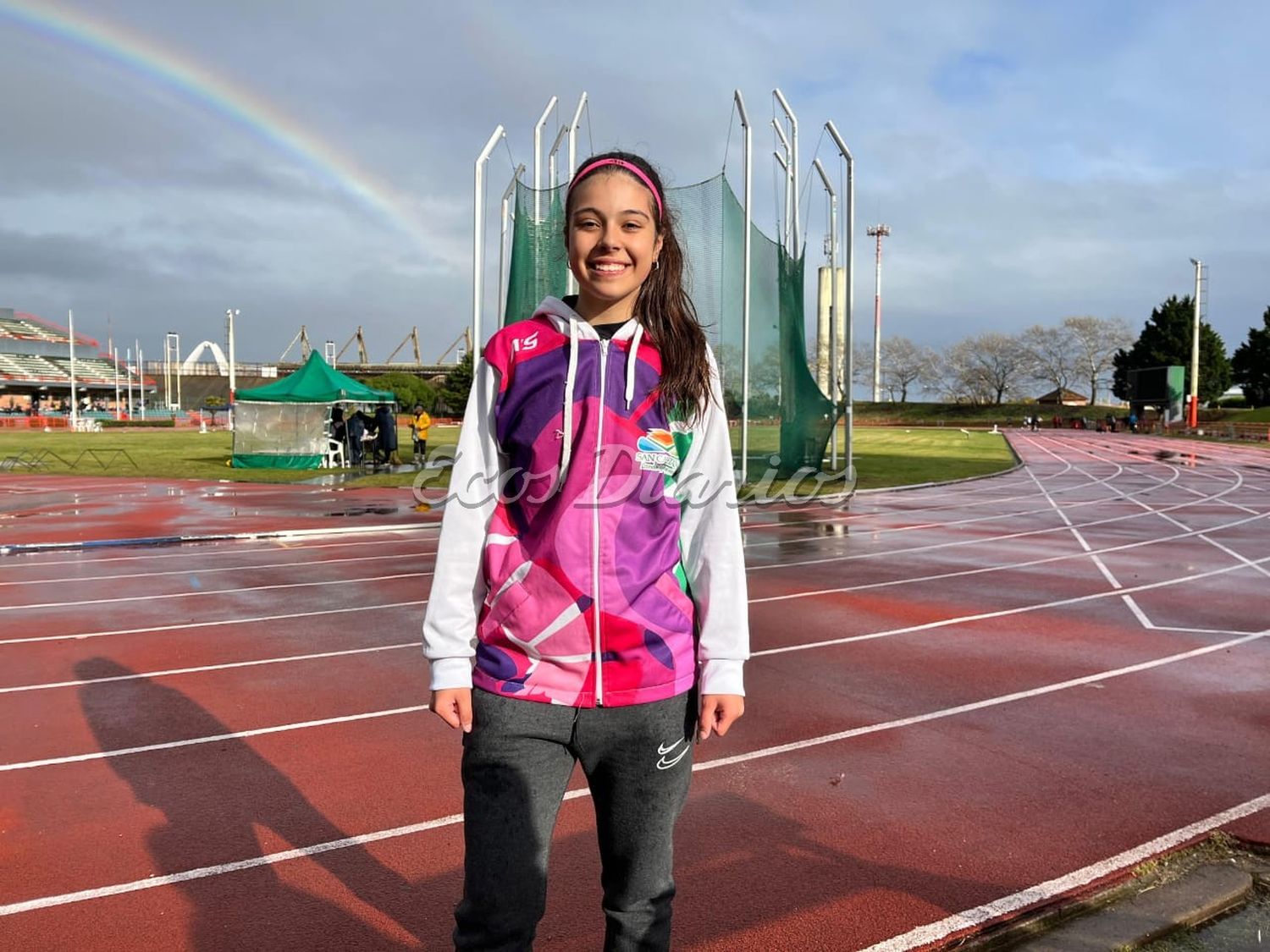 Paula Rizzi tras su cuarto puesto en el Provincial U20