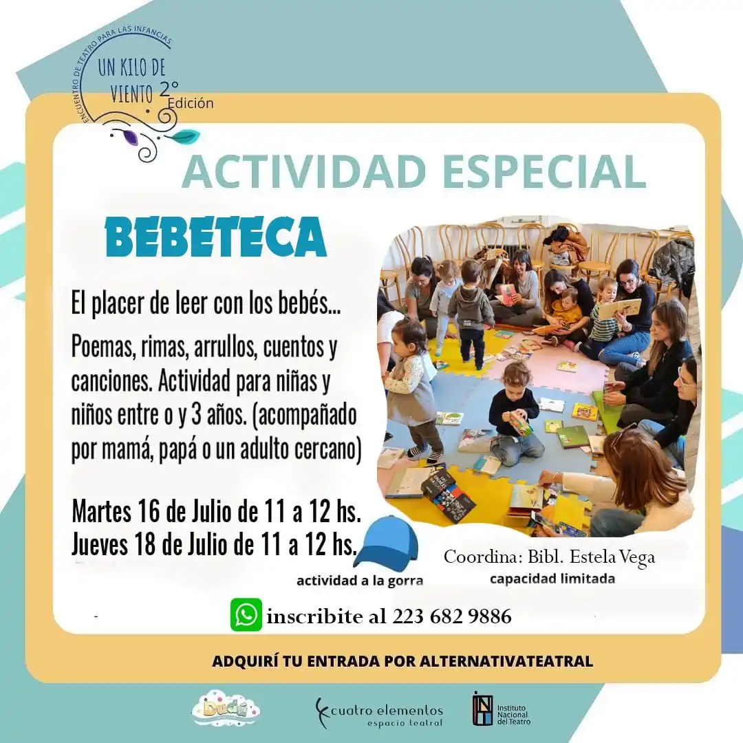 También habrá dos propuestas de talleres matutinos los martes y jueves a las 11.