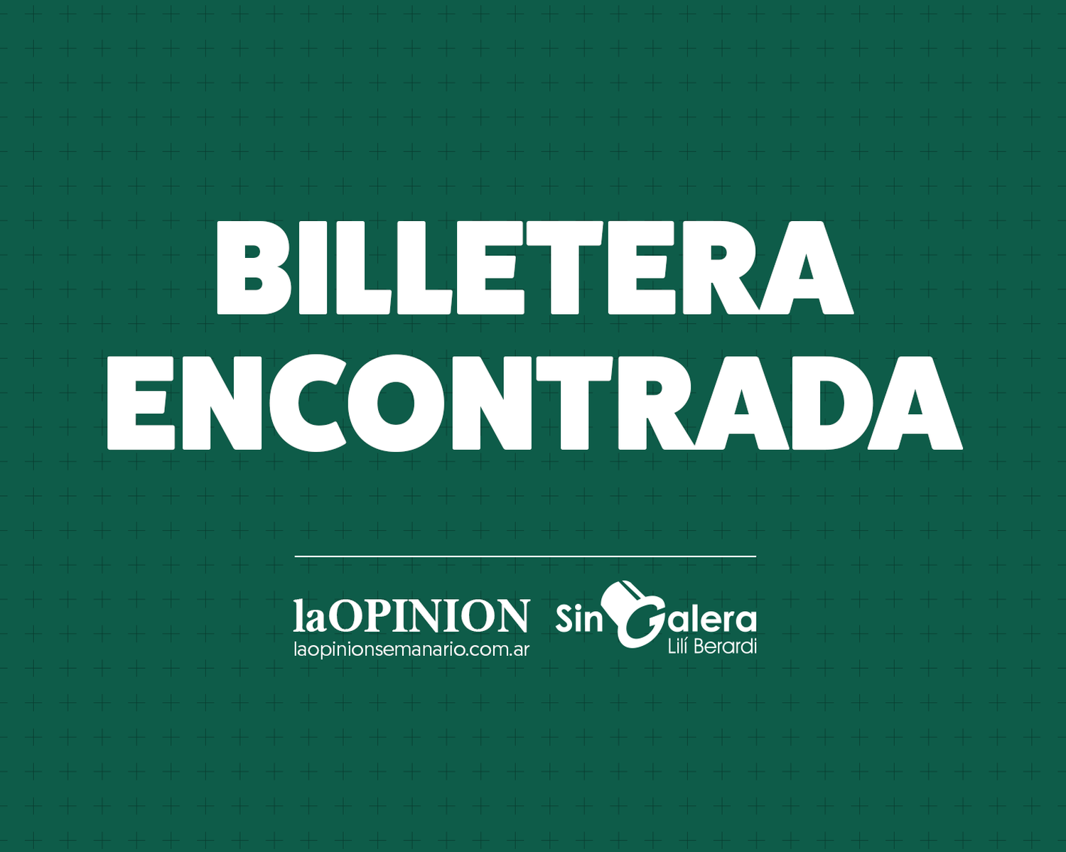 Hallaron billetera con documentos de Juan Agustín Montero