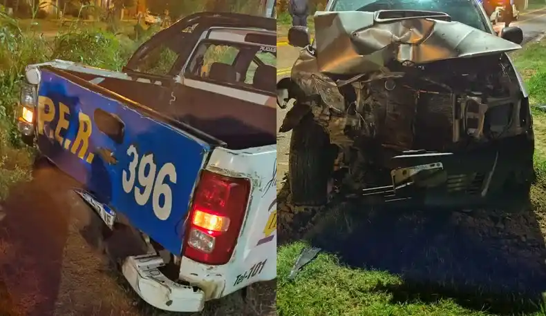 Chocaron a un patrullero: un policía fue internado