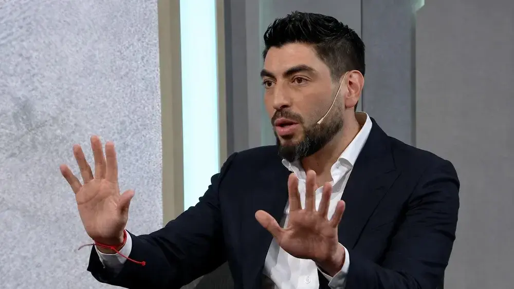 Facundo Moyano en la entrevista con Telefe.

Captura de video