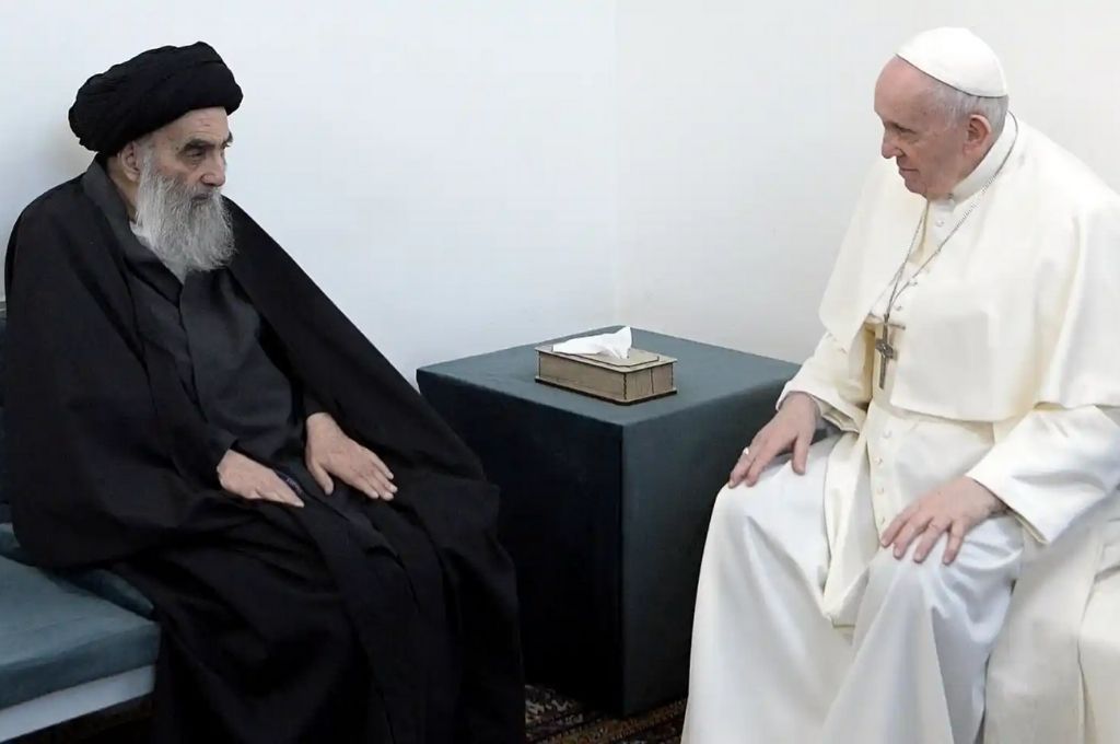 Papa Francisco se reunió con el ayatola Al Sistani en Irak