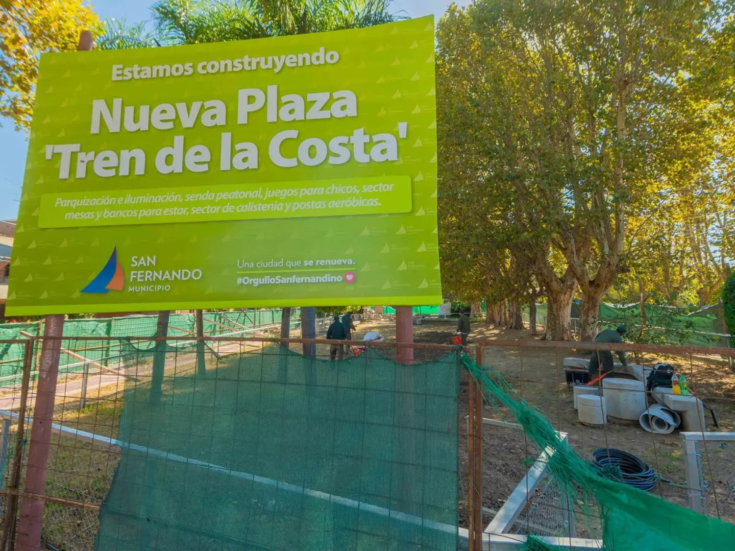 San Fernando pone en marcha la Nueva Plaza en alrededores del Tren de la Costa